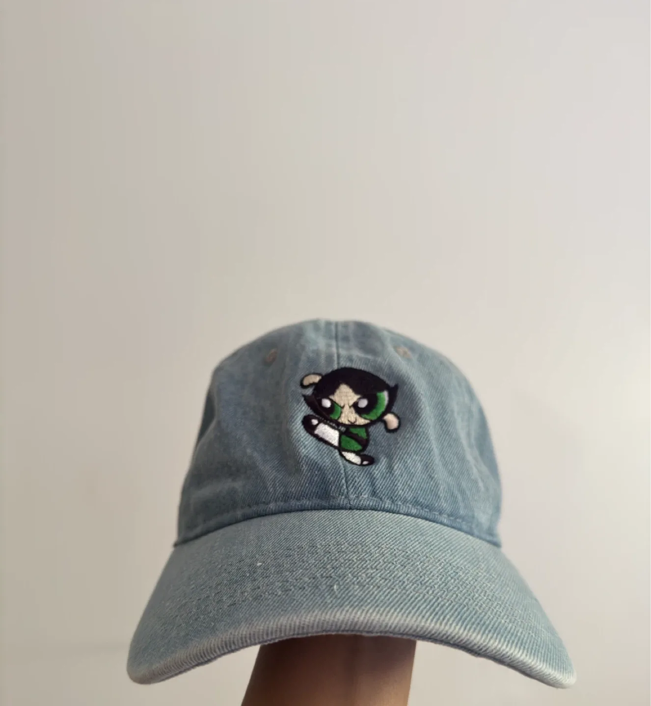 Denim Cap with power puff girls Graphic
