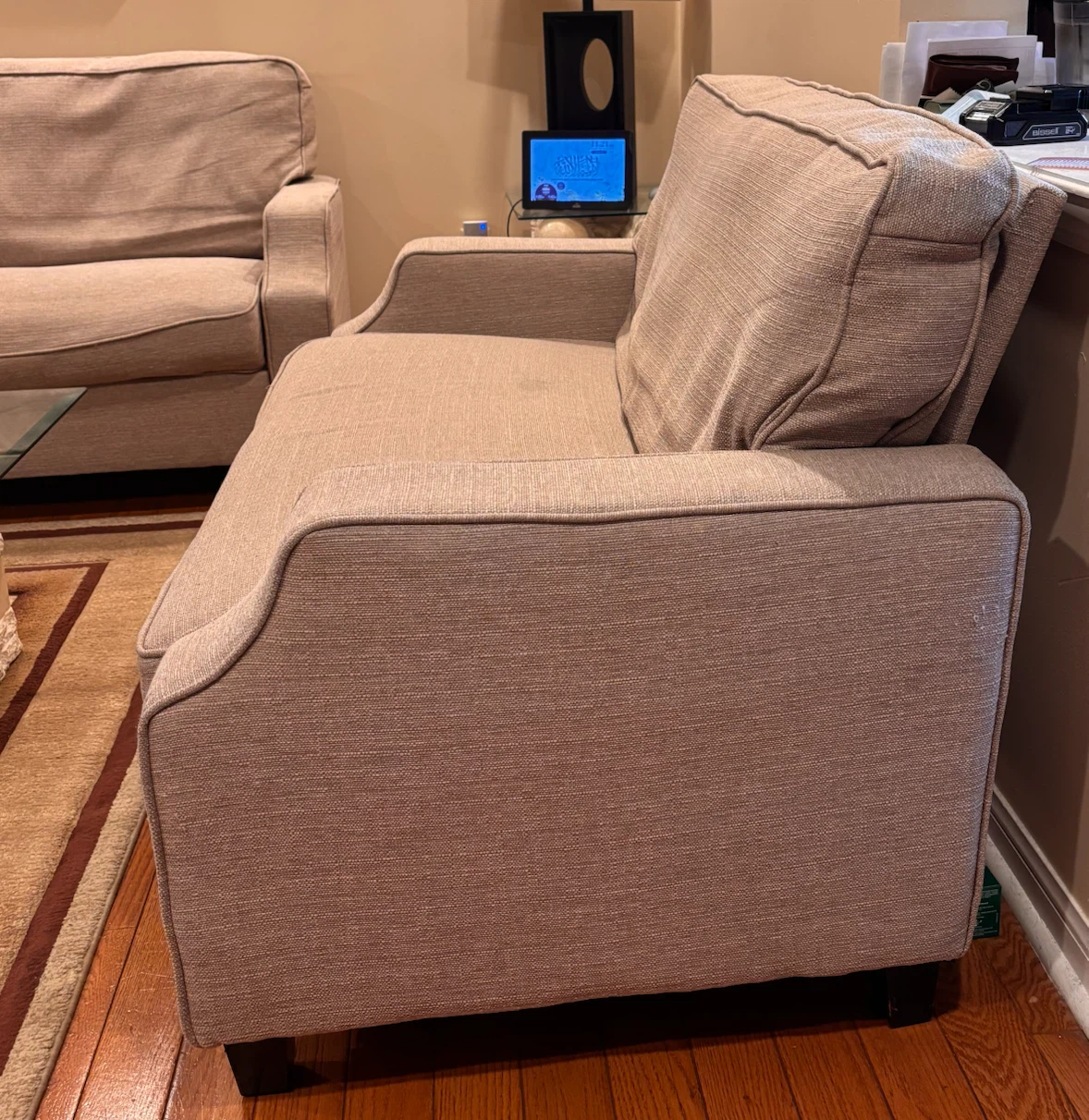 Beige Upholstered sofa set - photo 4