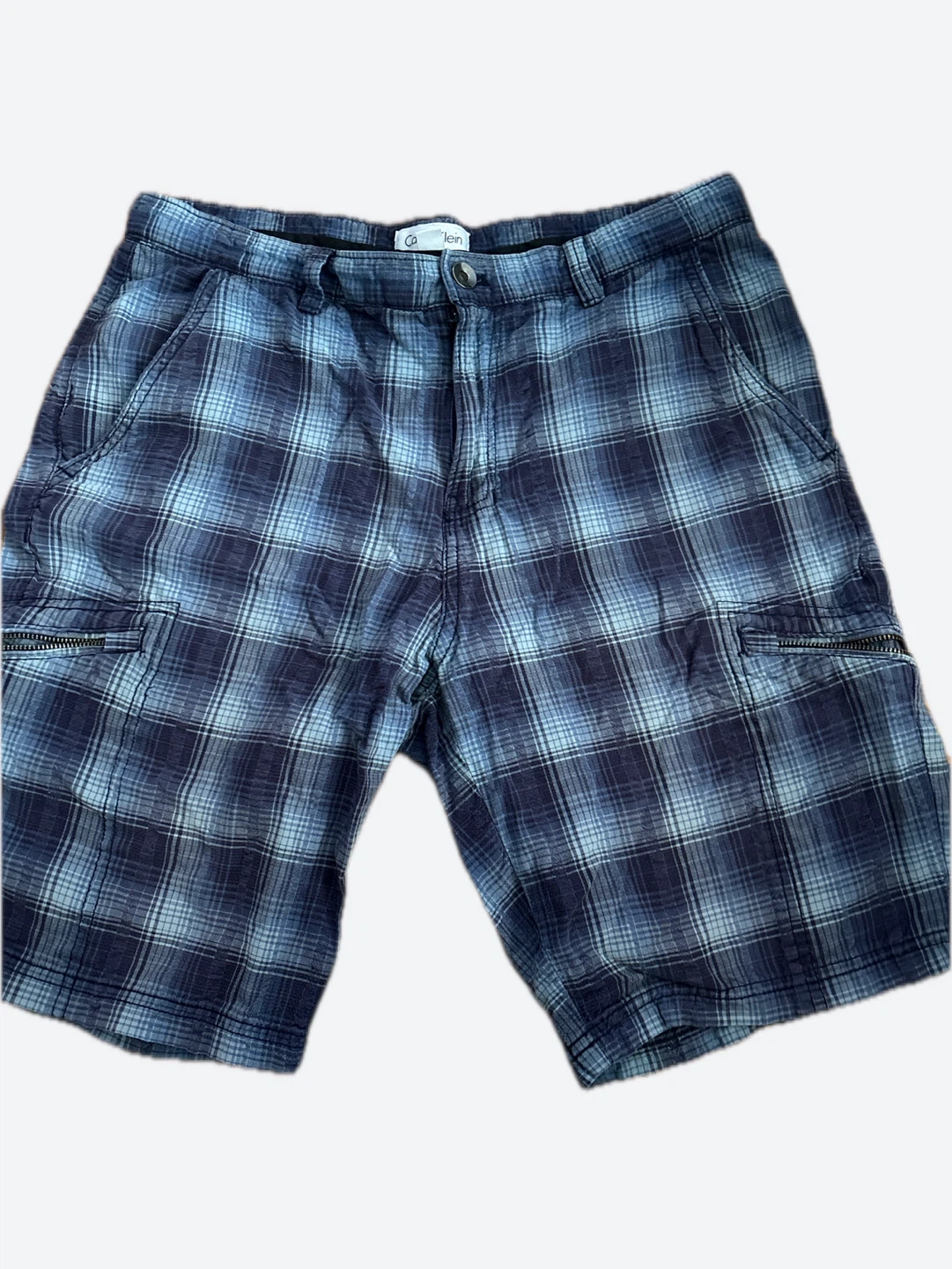 Calvin Klein Plaid Cargo Shorts