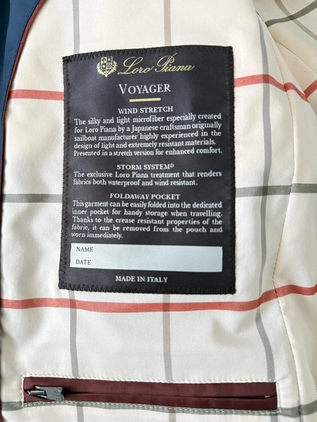 Loro Piana Voyager Jacket Size M - photo 3
