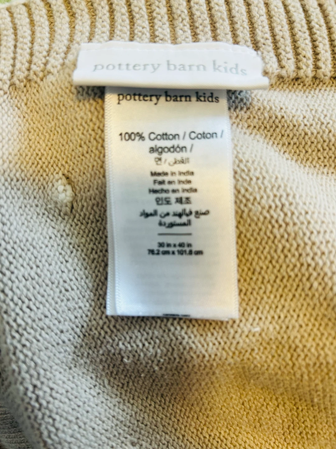 Pottery Barn Kids Cotton Throw Blanket 30x40 - photo 2