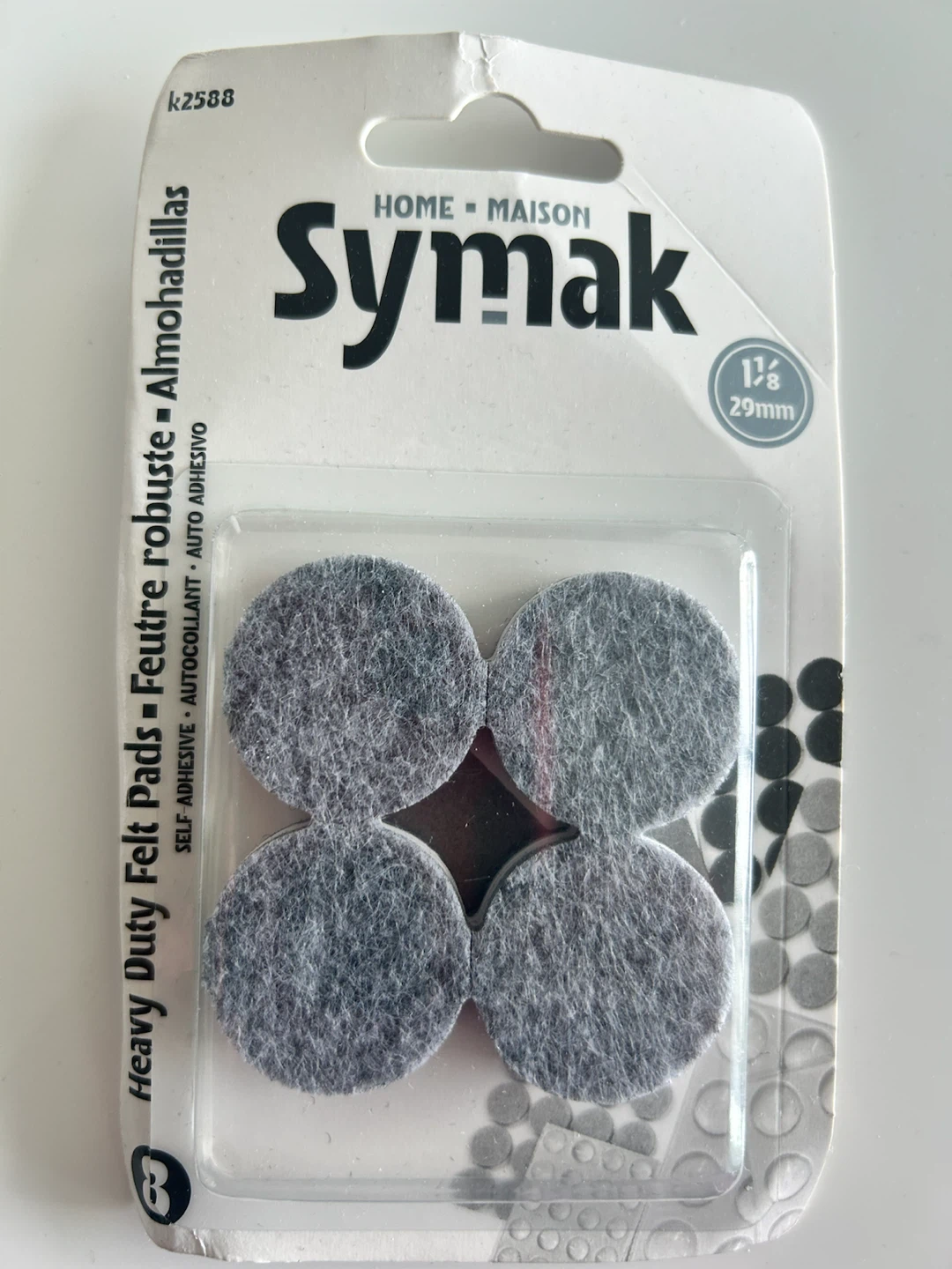 Symak Heavy Duty Felt Floor Pads - 1 1/8" (29mm)