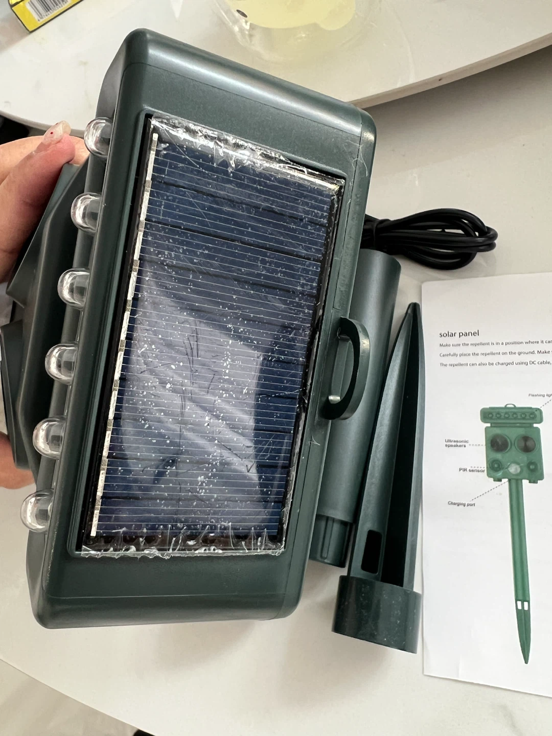 Solar Powered Animal Repeller with USB Charging - photo 2