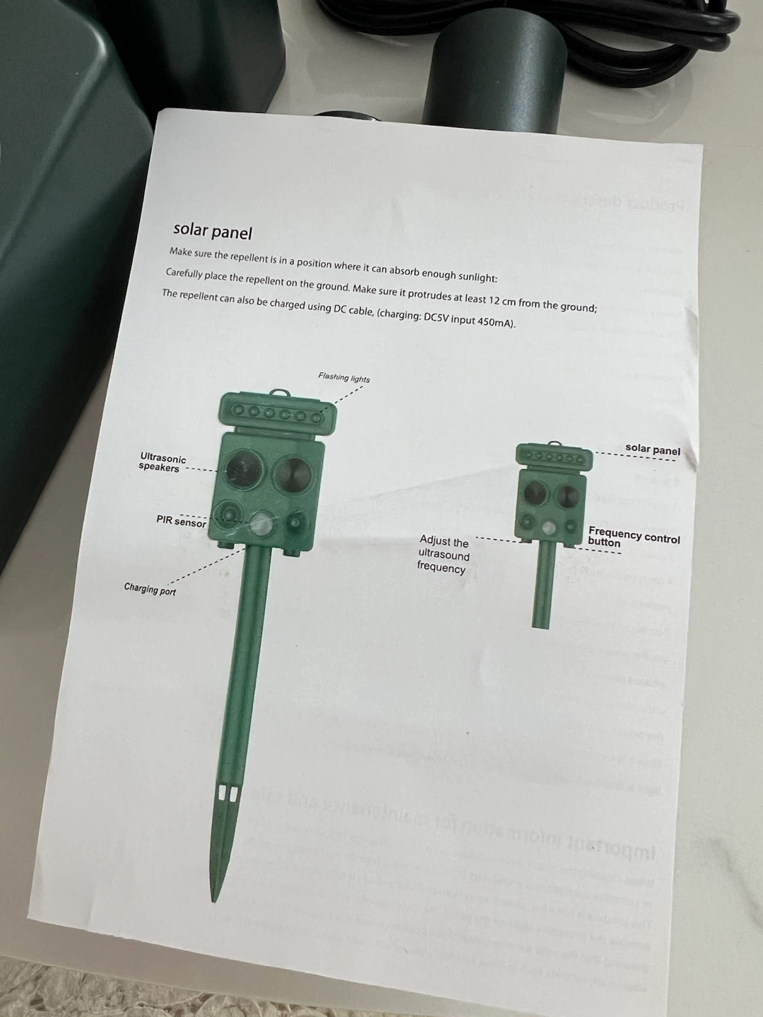 Solar Powered Animal Repeller with USB Charging - photo 3