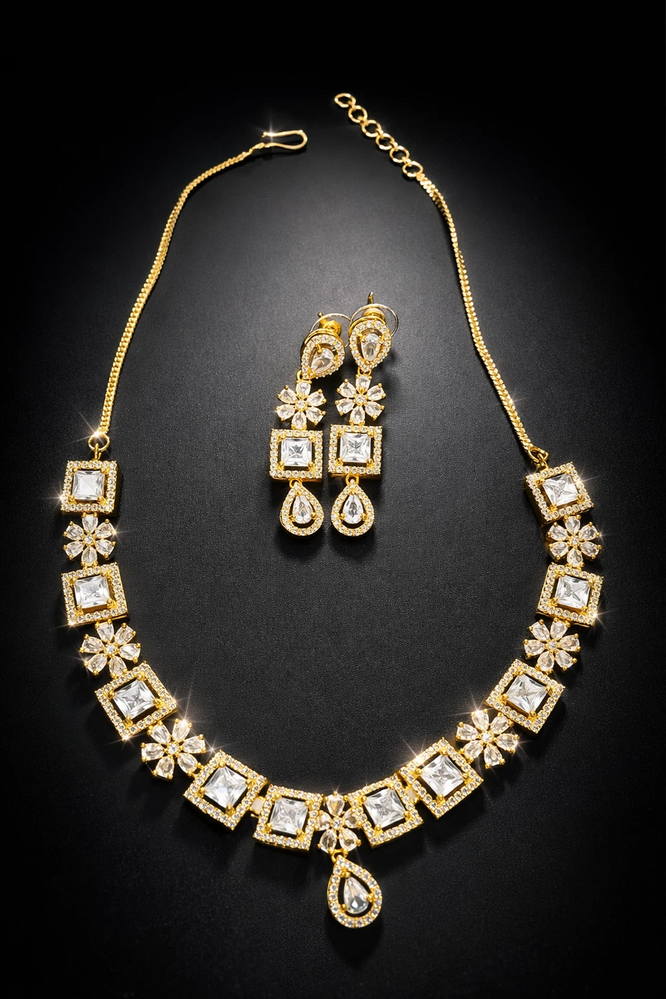 Elegant Jewelry Set with Necklace and Earrings - photo 2
