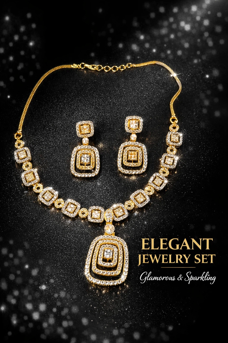 Elegant Jewelry Set with Necklace and Earrings - photo 4