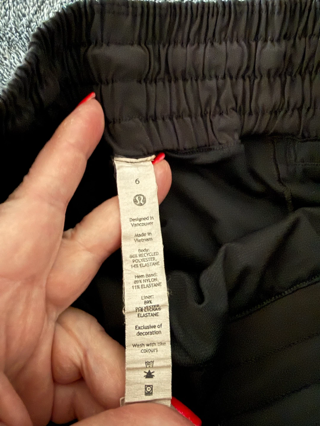Lululemon Black Running Shorts Size 6