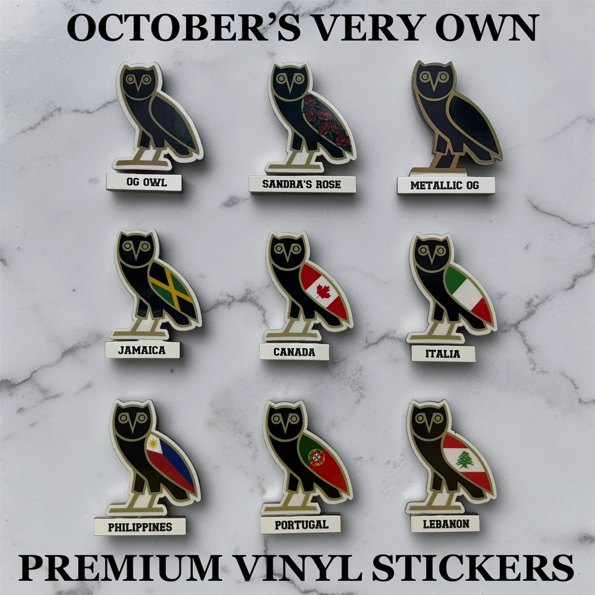 October's Very Own (OVO) Owl Stickers