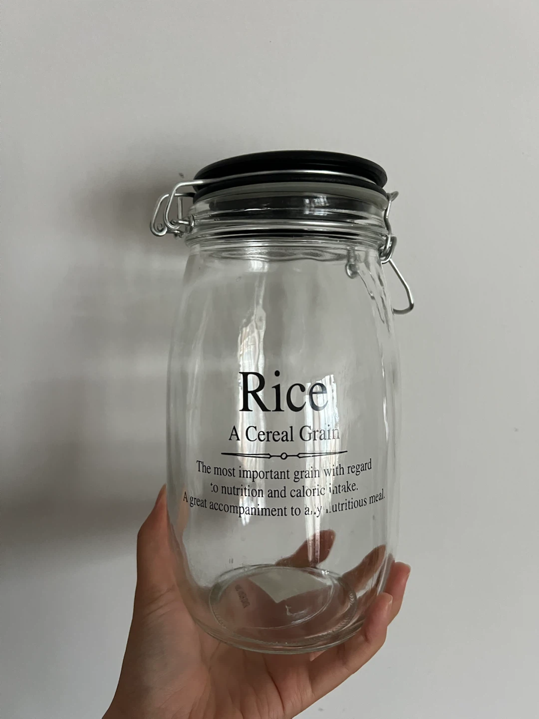 Glass Storage Jar for Rice