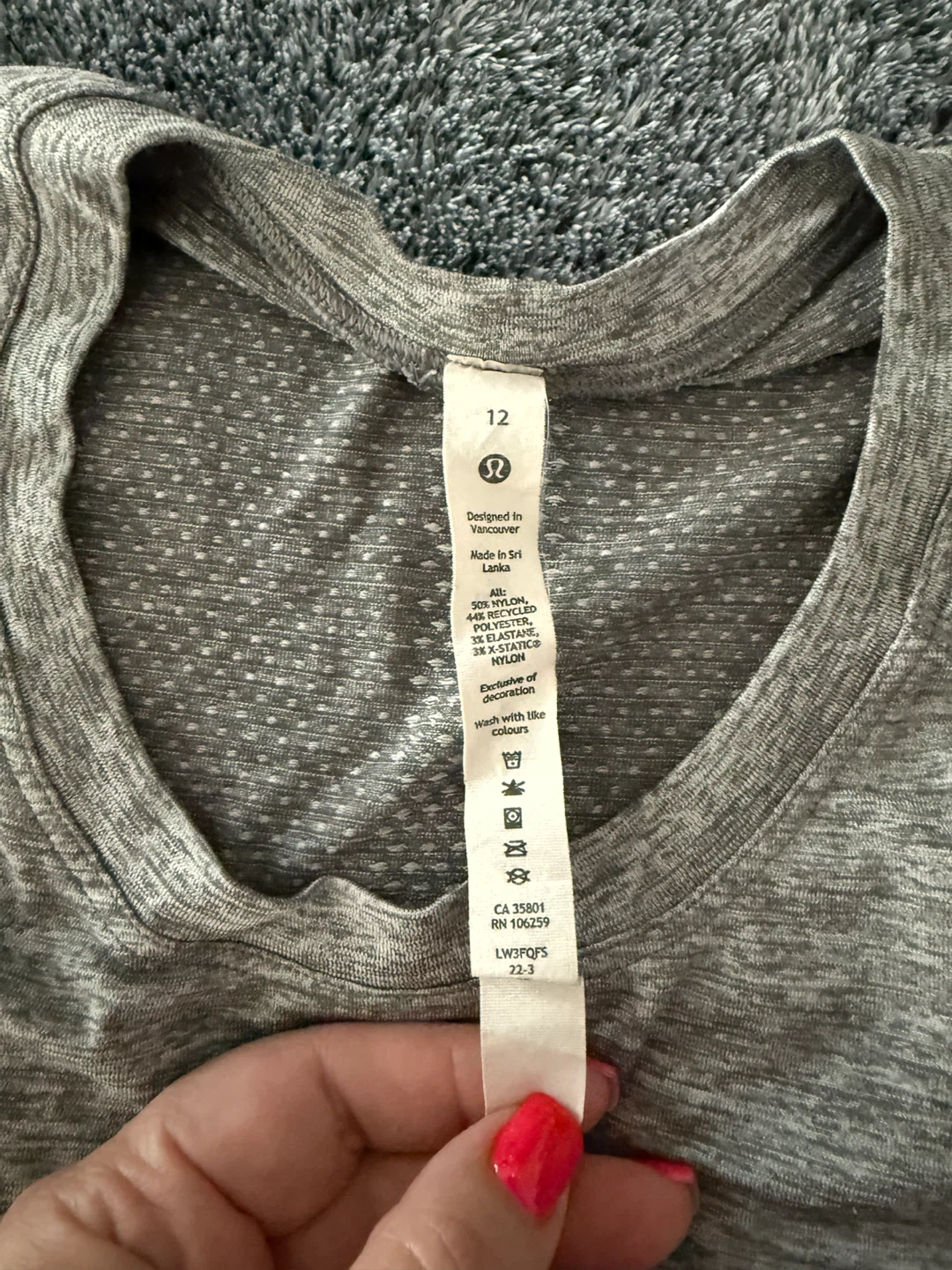 Lululemon Grey Long Sleeve Shirt