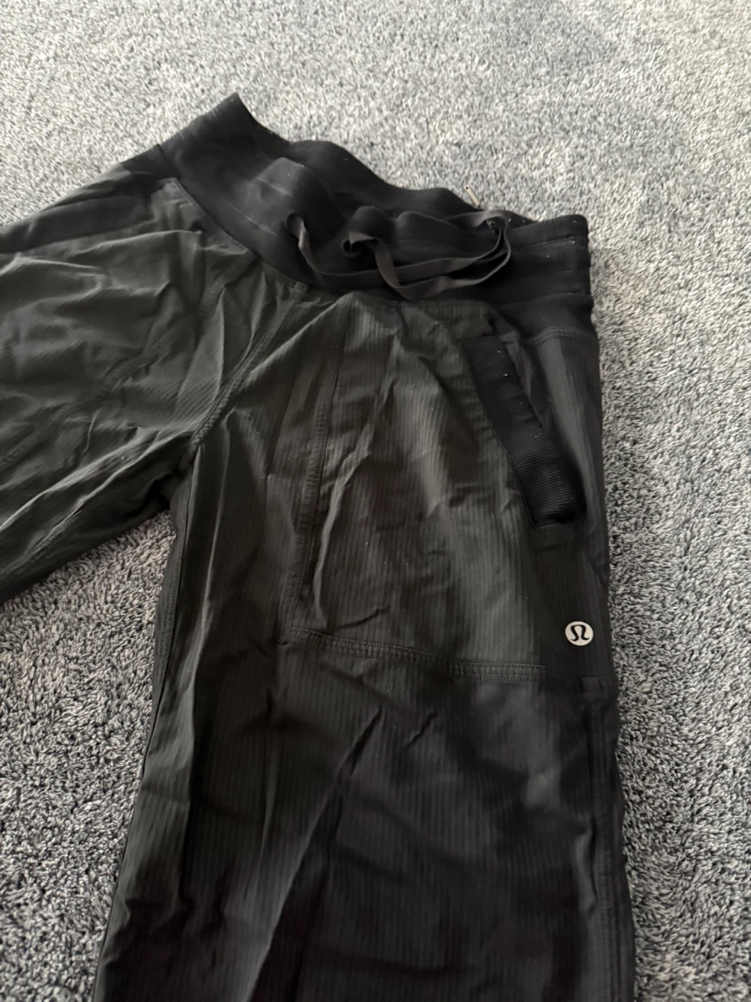 Lululemon Black Striped Athletic Pants