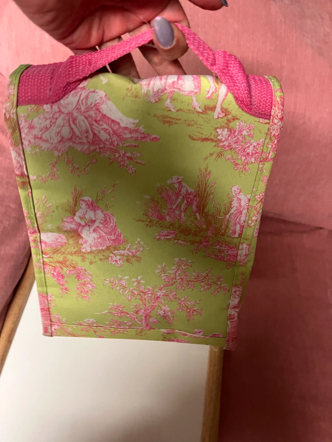 Vintage-Inspired Insulated Toile Print Bag - photo 4