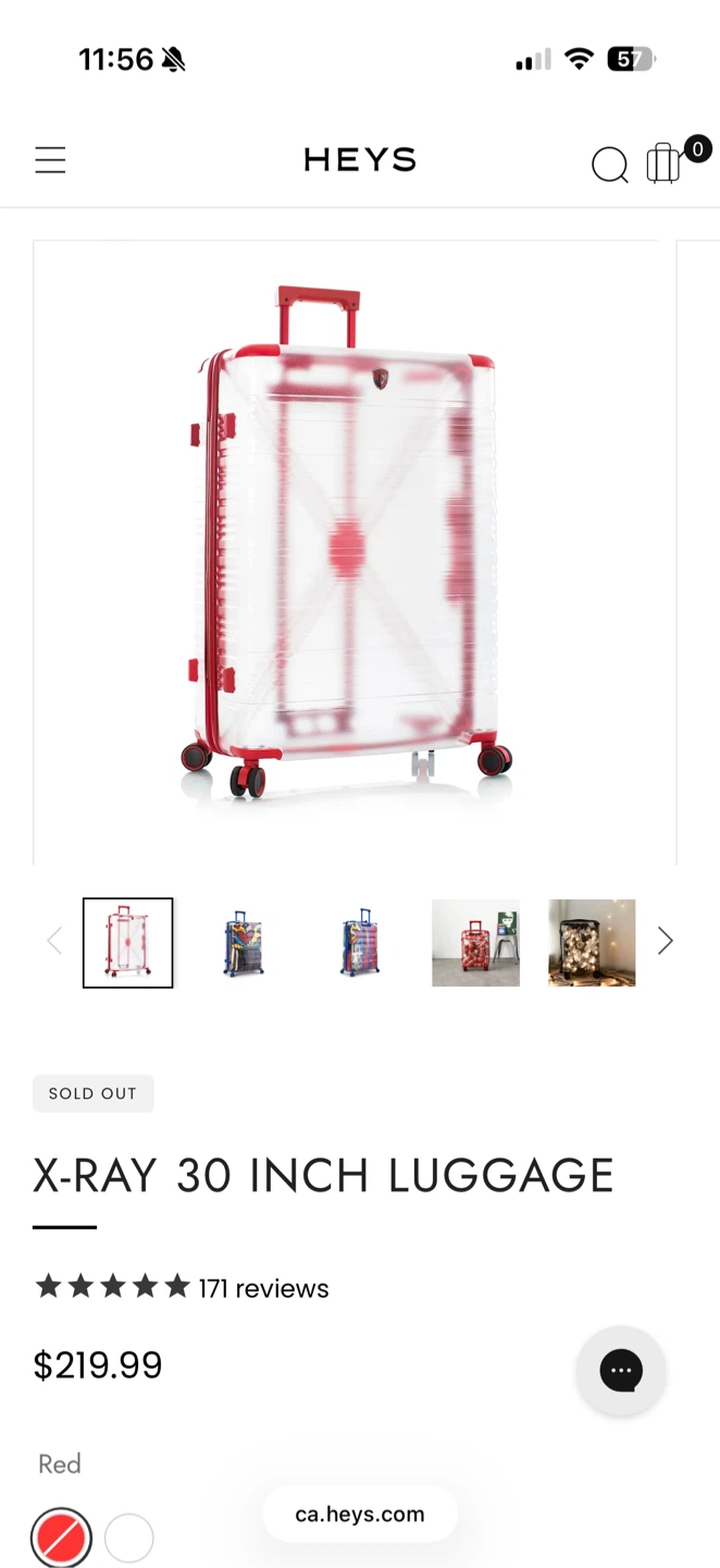 HEYS Red Luggage Suitcase 30 Inch - photo 4