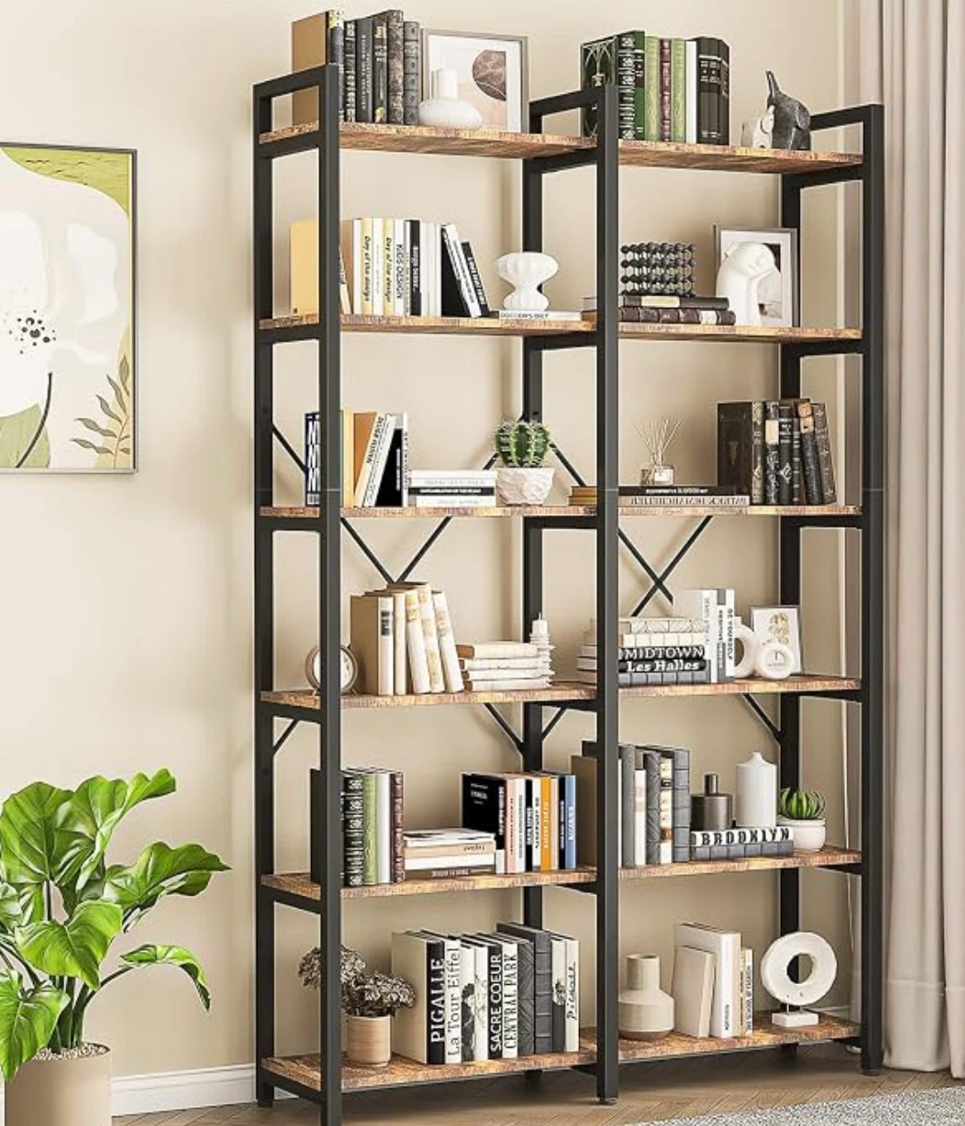 Rustic Industrial Bookshelf - photo 2