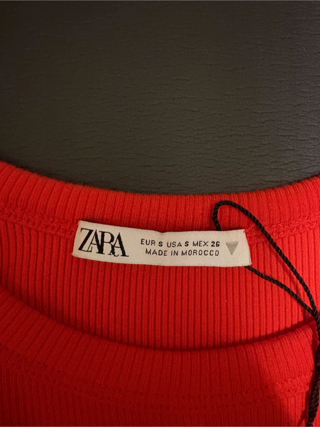 Zara Red Ribbed Puff Sleeve Dress Size S - photo 2
