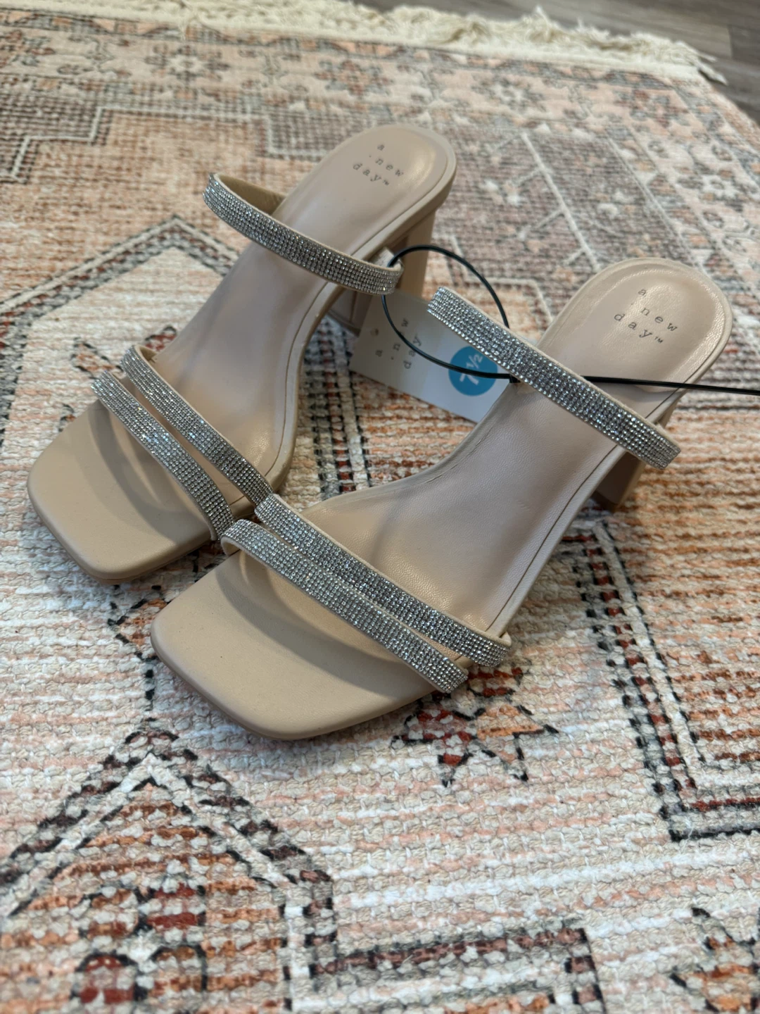 💎A New Day Gorgeous Sparkly Block Heel Sandals 👠💎 Size: 7.5 - photo 3