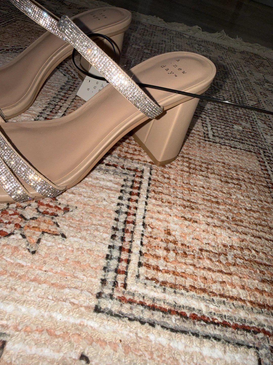 💎A New Day Gorgeous Sparkly Block Heel Sandals 👠💎 Size: 7.5 - photo 5