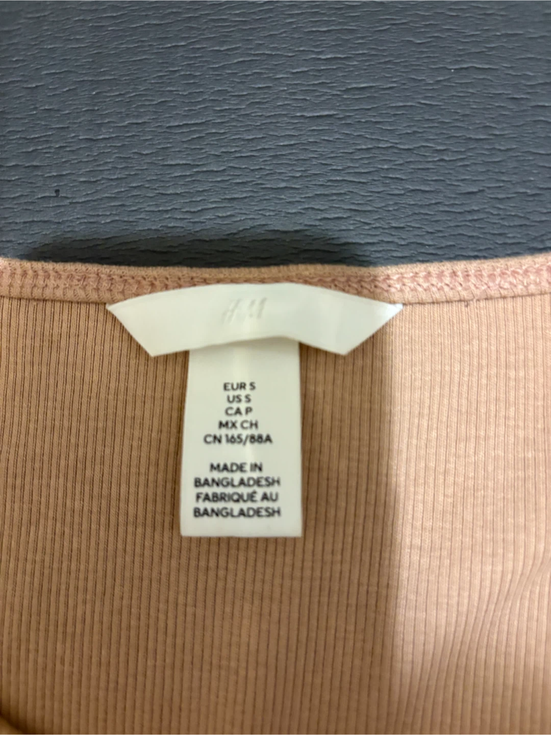H&M Ribbed Long Sleeve Henley Top - Size S - photo 2