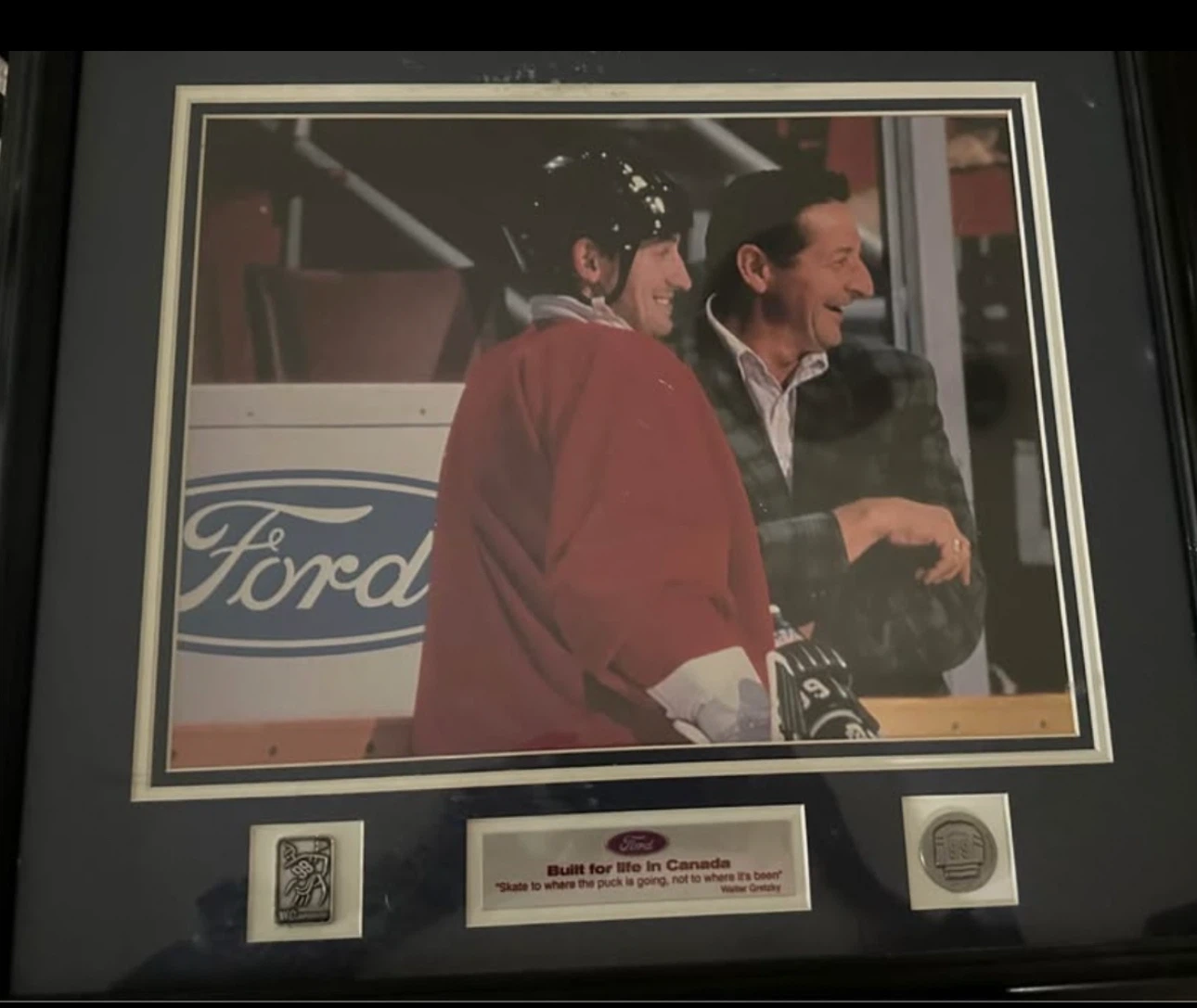 Framed Walter Gretzky Quote with Ford Branding