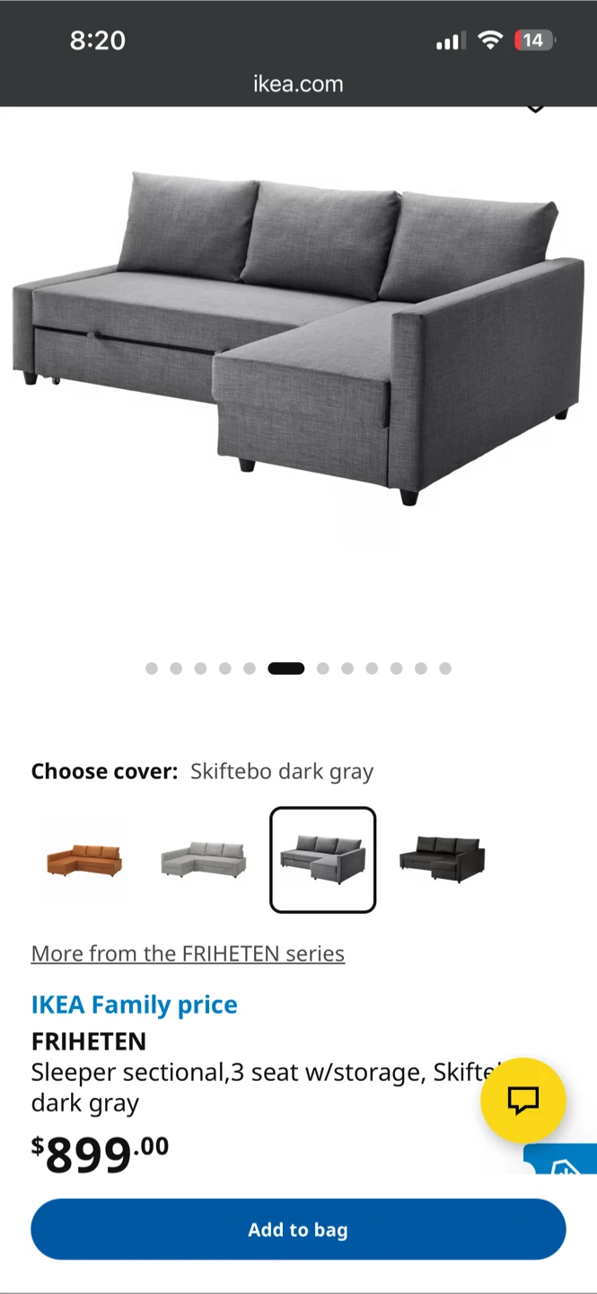 Ikea Friheten Sleeper Sectional - photo 4