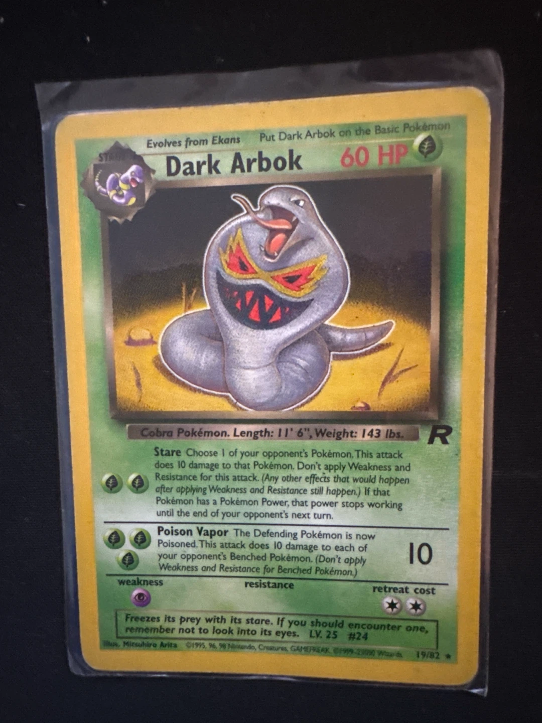Pokemon Dark Arbok 19/82 Non-Holo Team Rocket