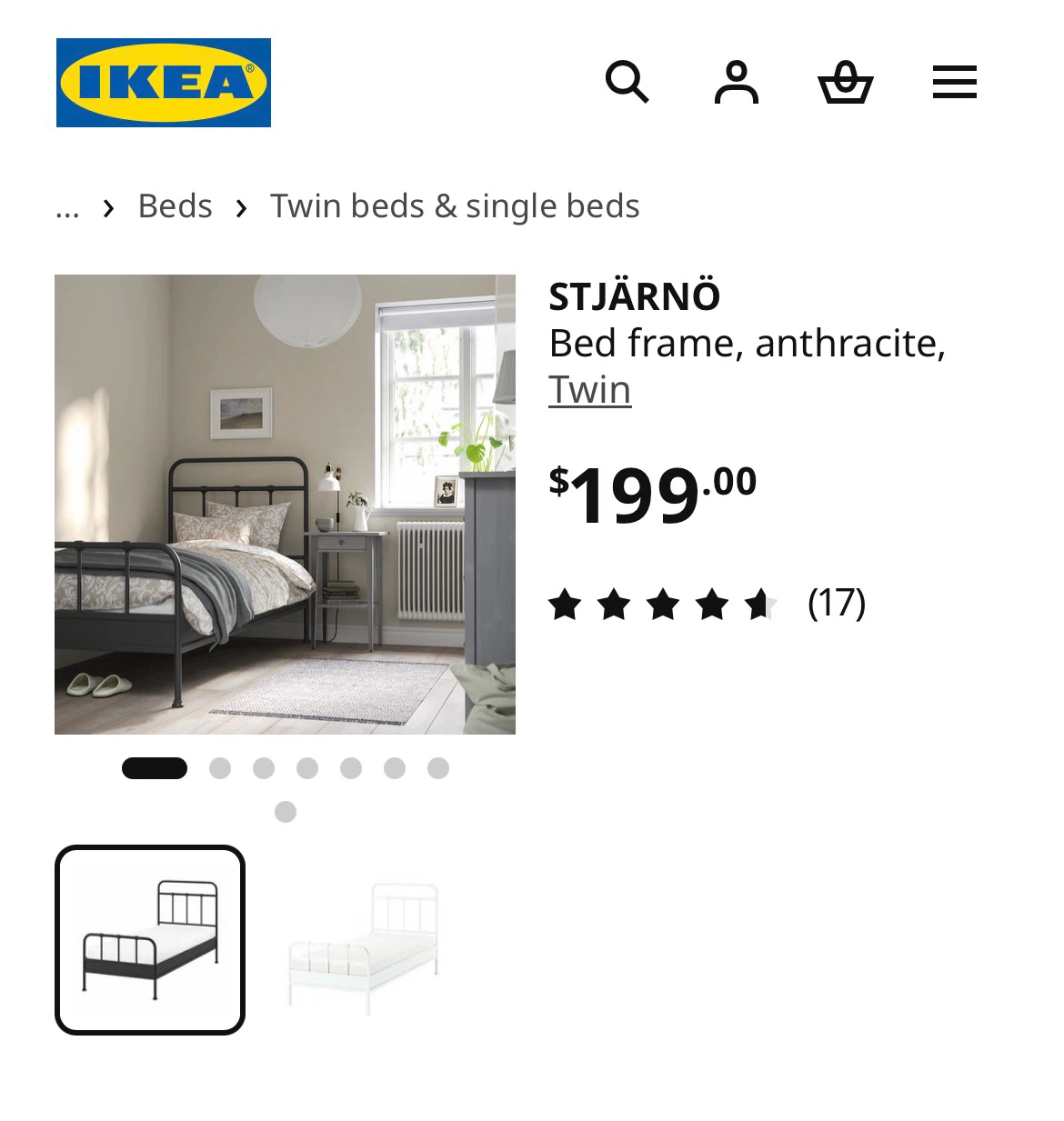 Ikea Stjarno Twin Bed Frame - photo 4