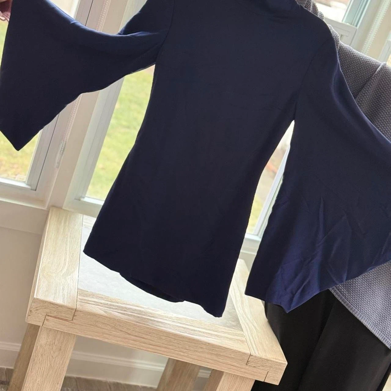Tom Ford Midnight Bleu Top with Bell Sleeves - Size 36