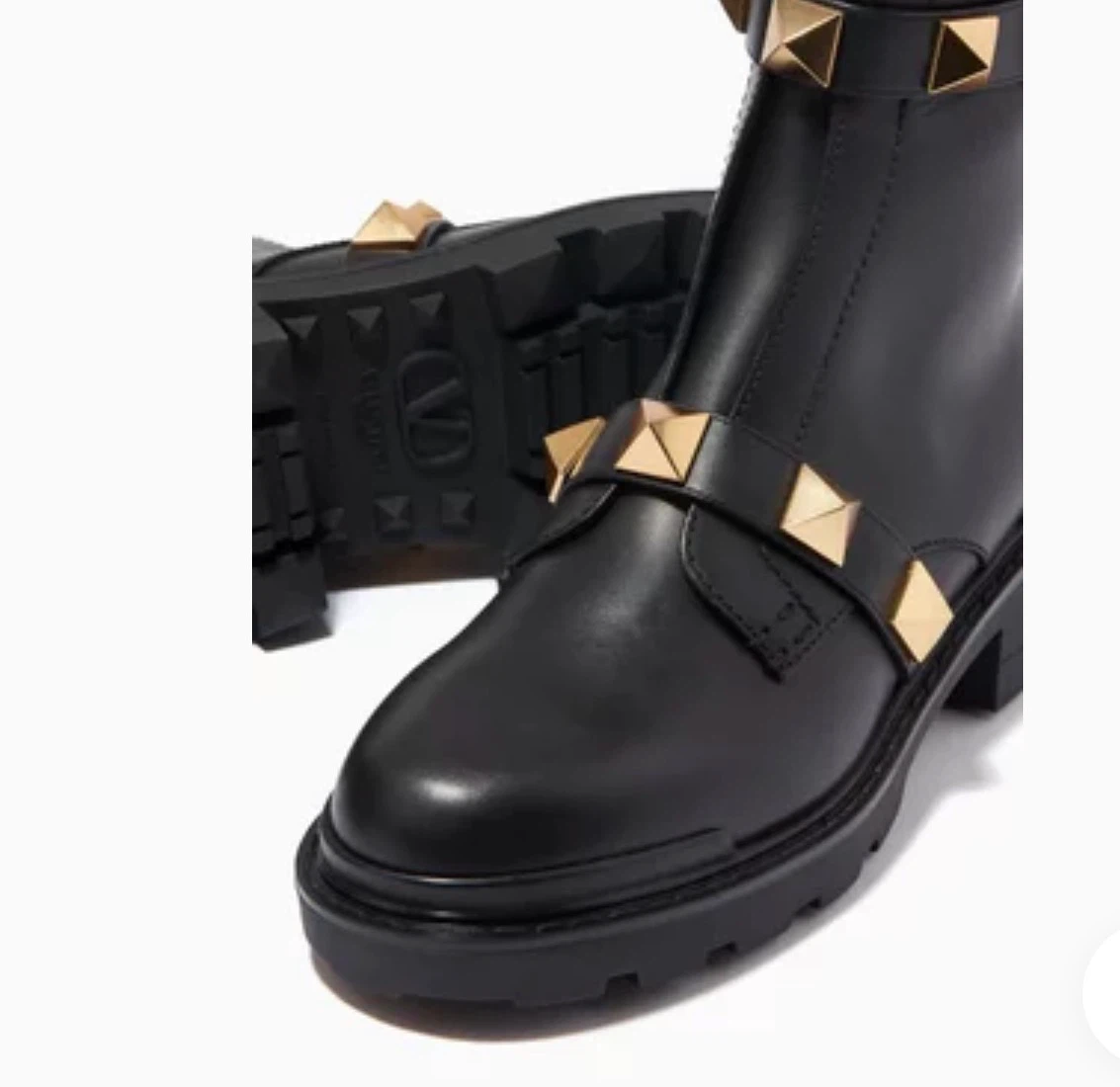 Valentino Garavani Black Studded Leather Boots - photo 5