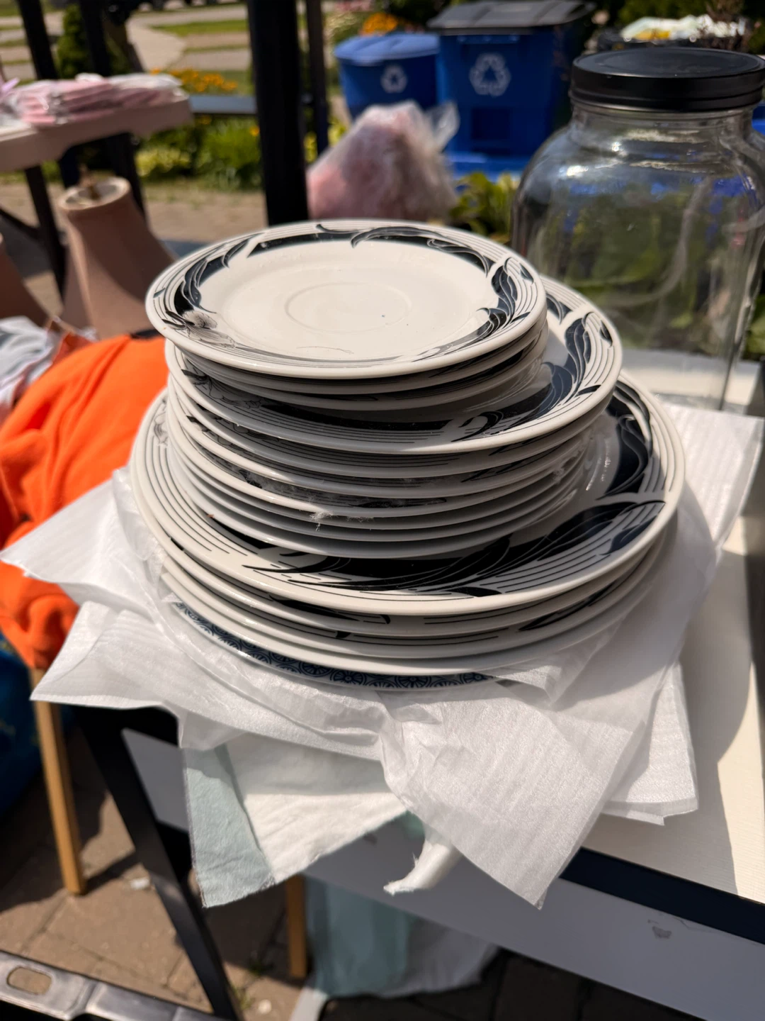 Stack of Dinner Plates, Garage Sale!