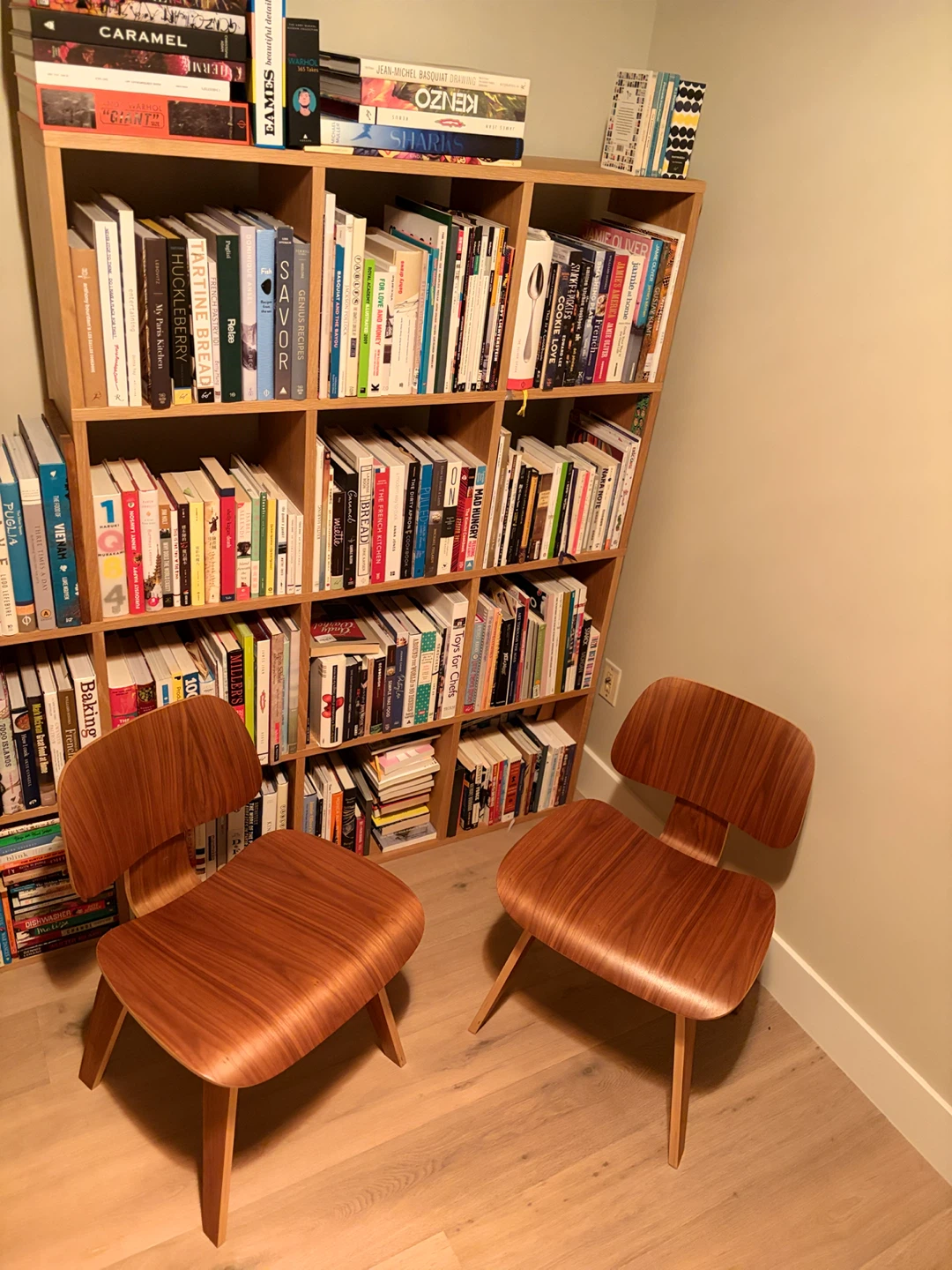 Wooden lounge chairs