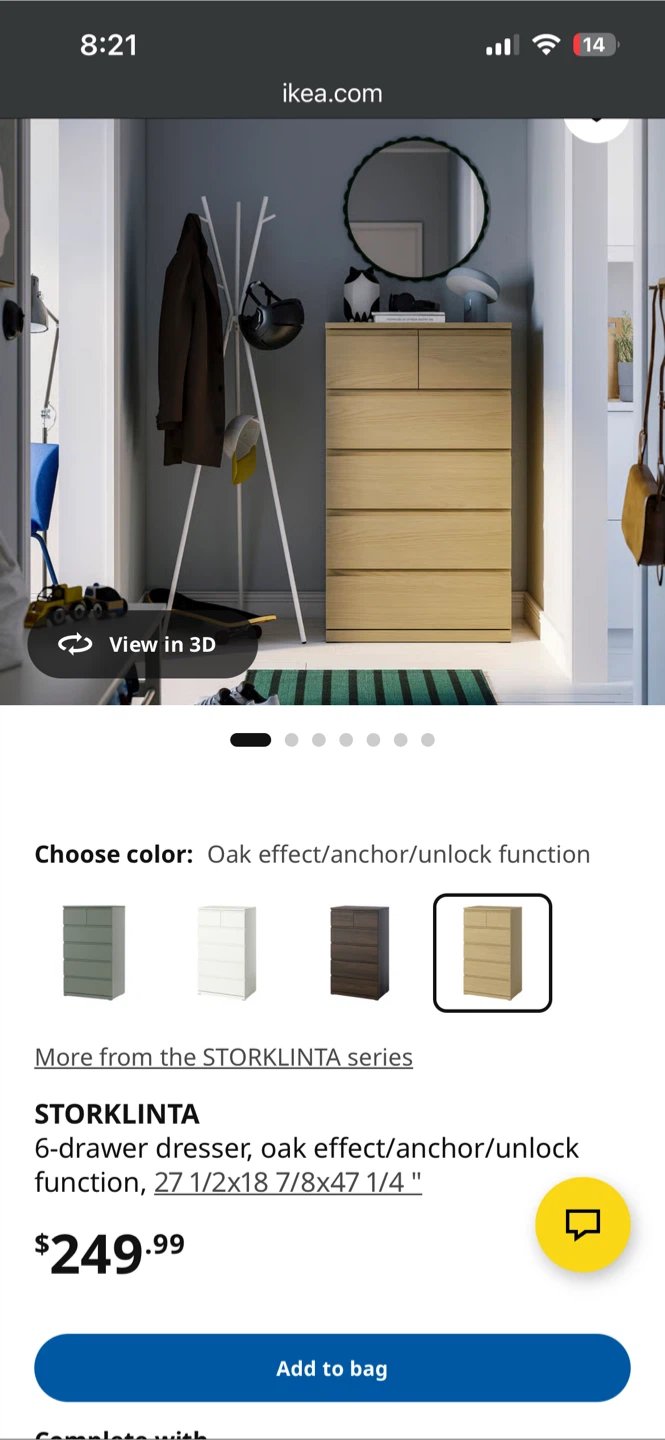 Ikea Storklinta 6-Drawer Dresser - photo 3
