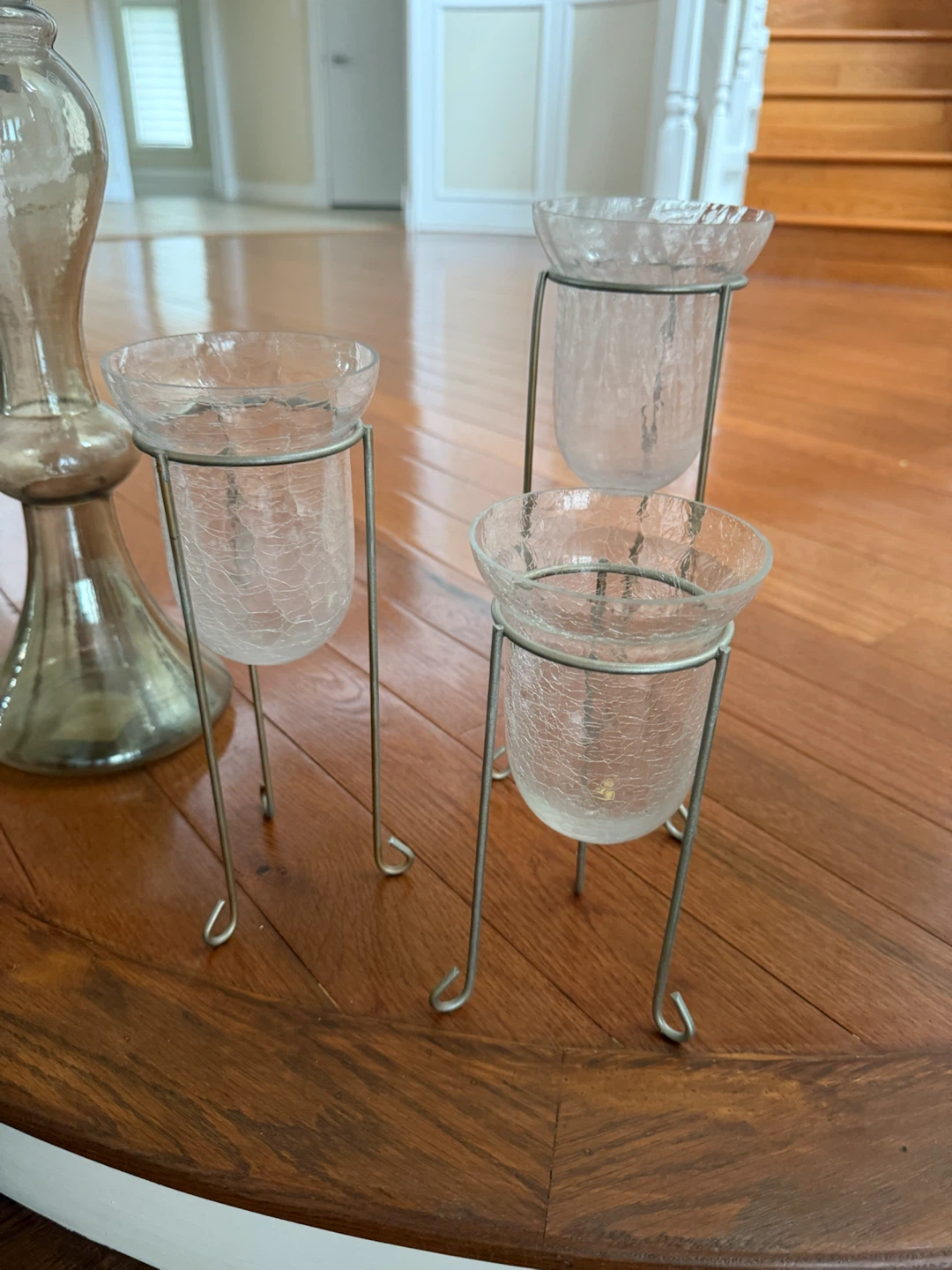 Glass and Metal Candle Holders Set - selling whole lot for $30 - photo 3