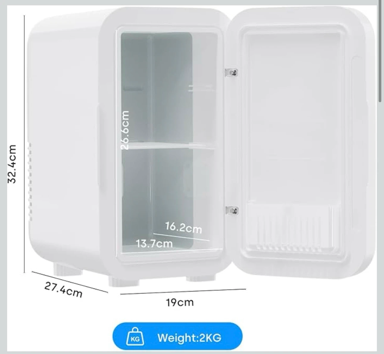 Enventor Mini Fridge White F68 - photo 2