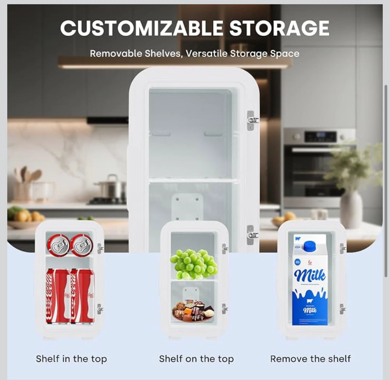 Enventor Mini Fridge White F68 - photo 3
