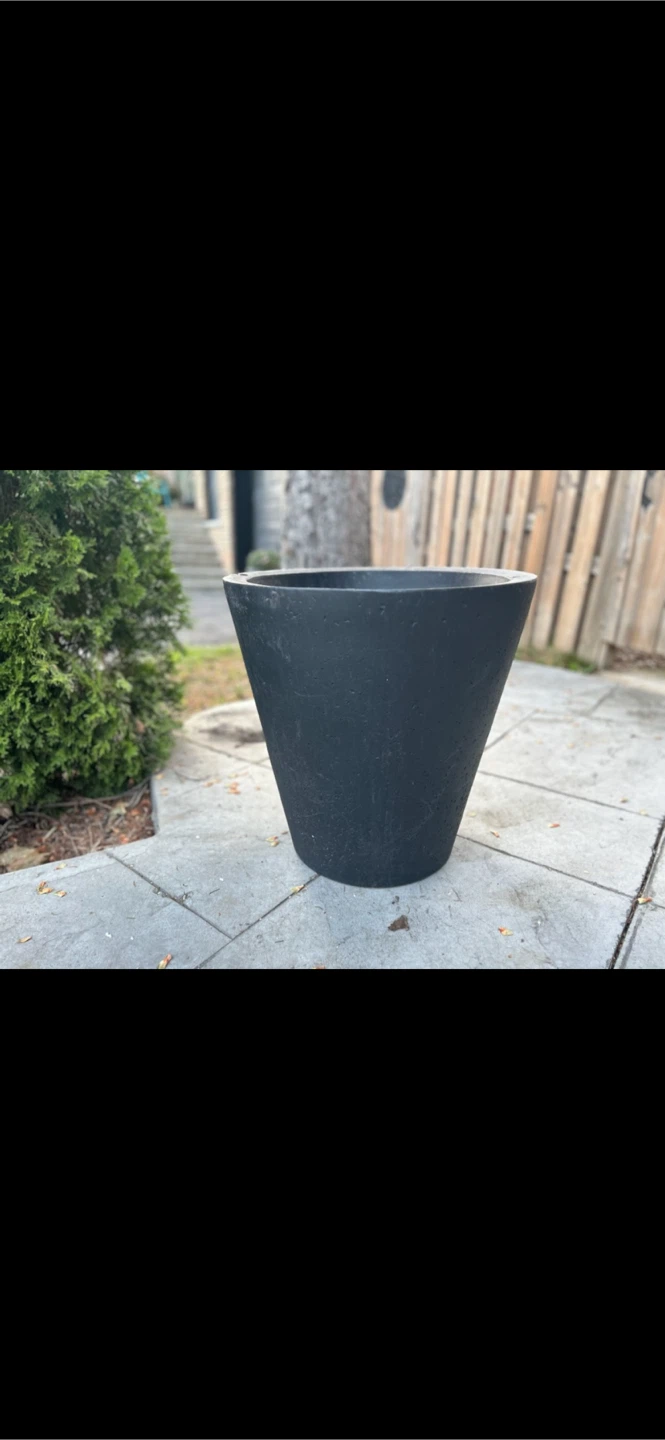 Black Tapered Planter Pot