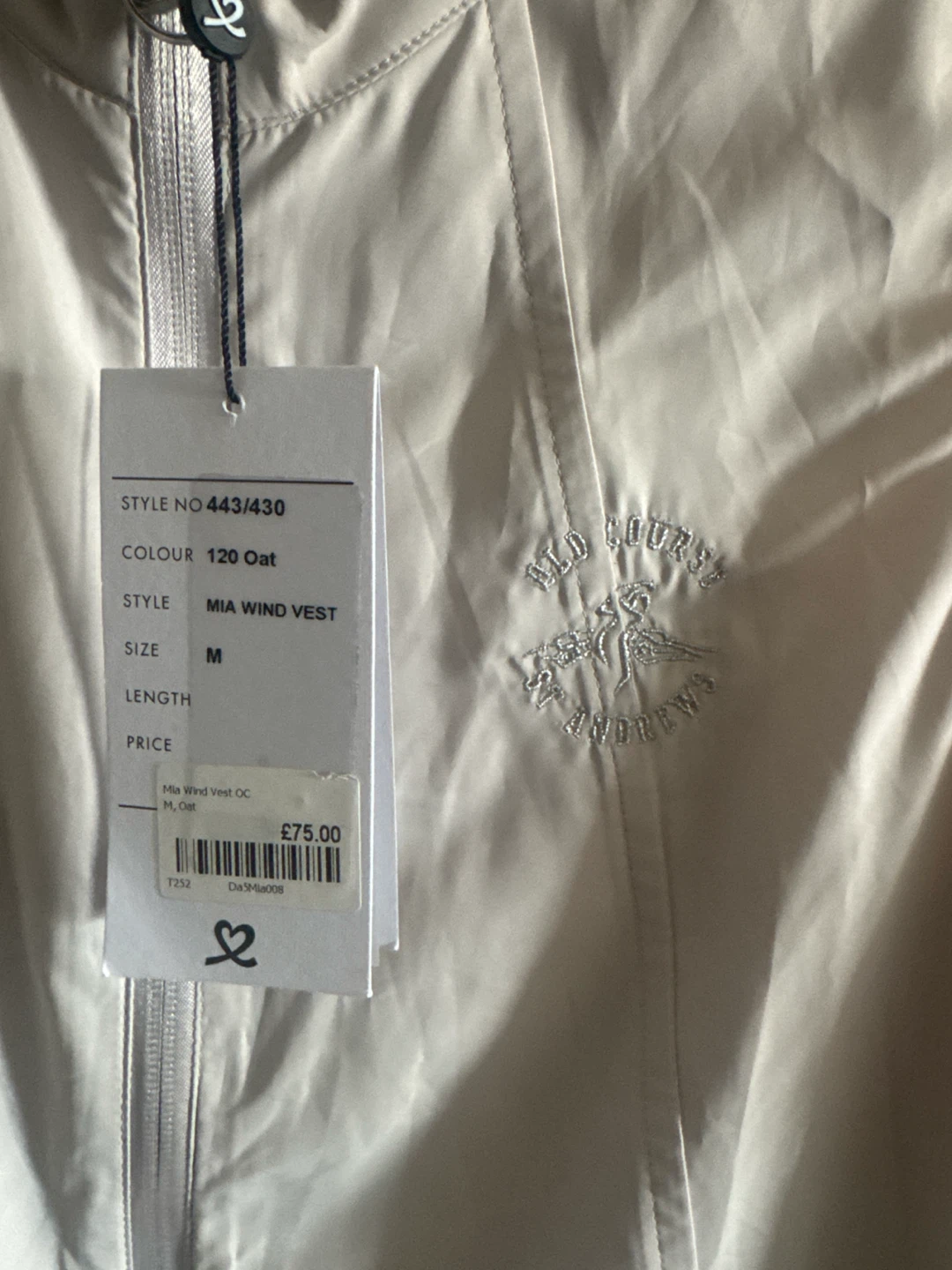 Old Course St Andrews Wind Vest - Size M - photo 2