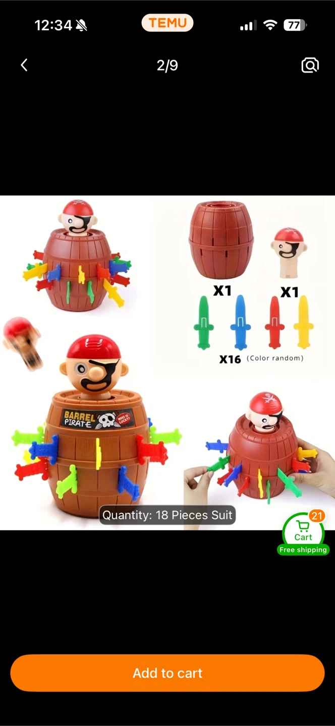 Barrel Pirate Pop Up Game - photo 5