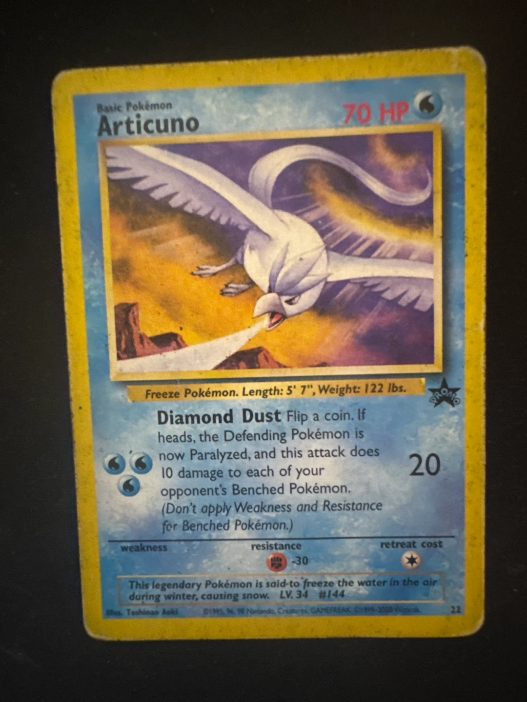 Pokemon Articuno #22 Black Star Promo WOTC card