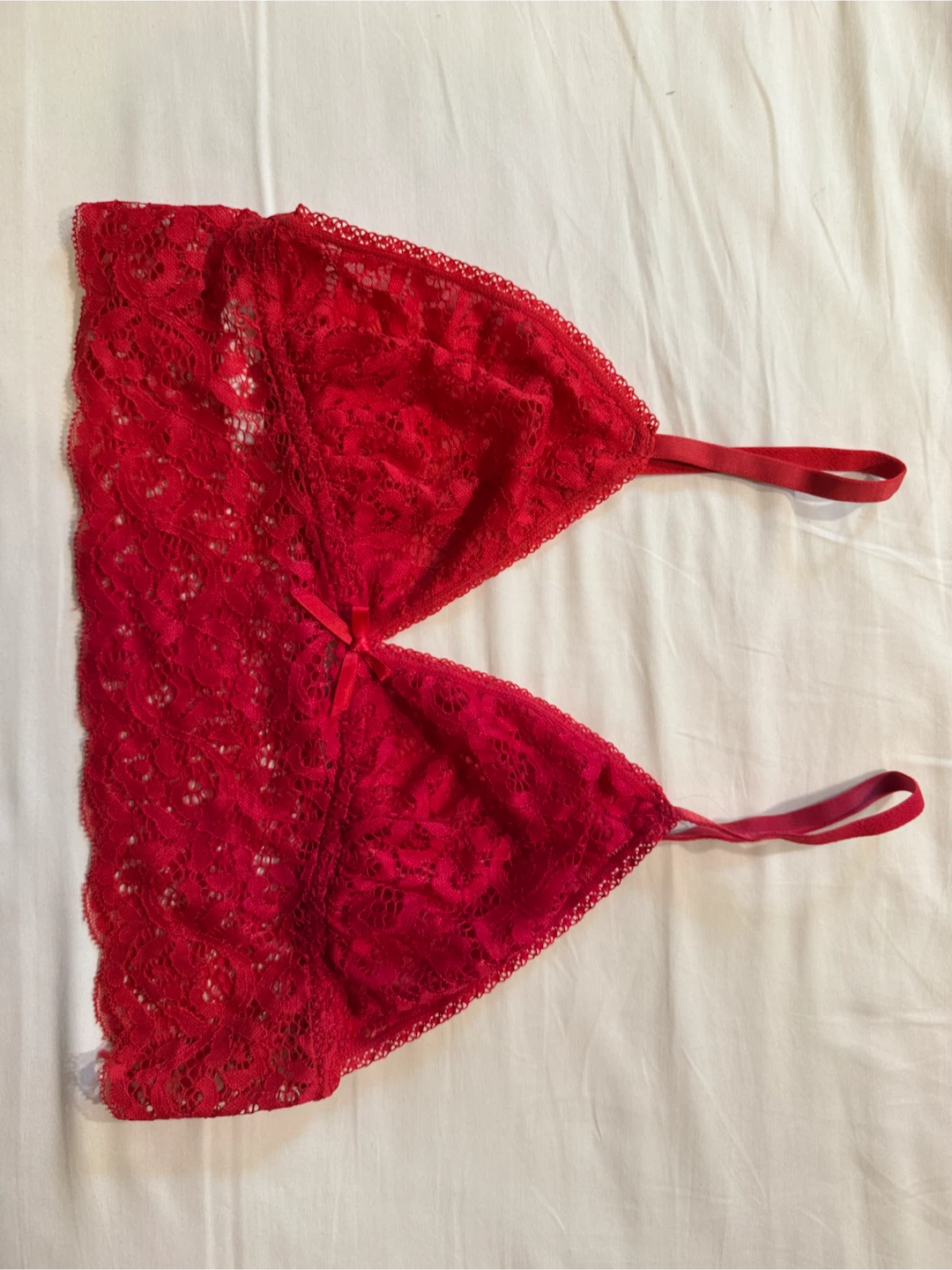 Joe Fresh Red Lace Bralette - Large