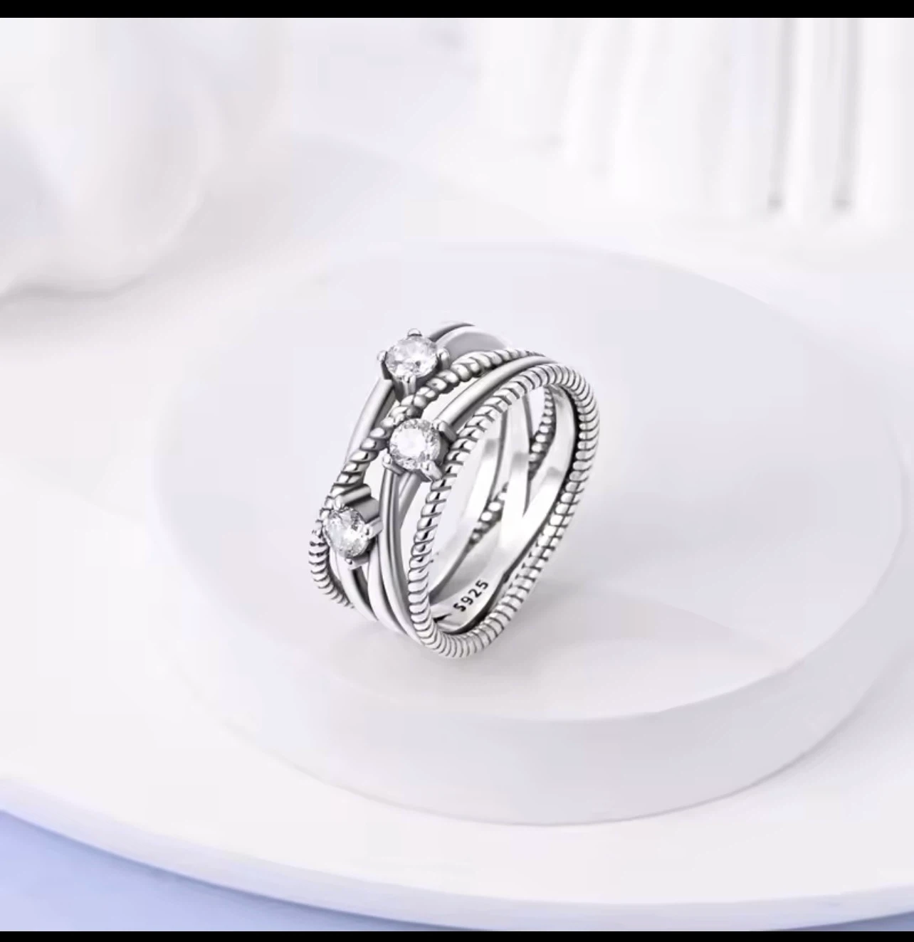 925 Sterling Silver Ring with Stones - photo 5