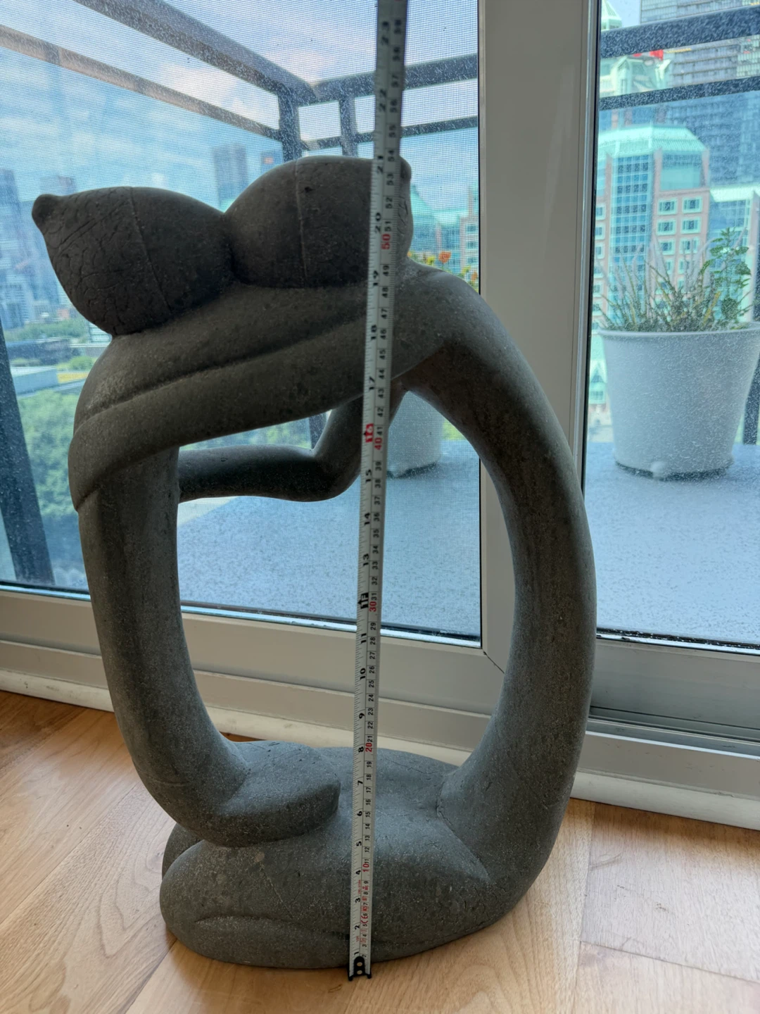 Abstract Stone Hugging Sculpture - photo 3
