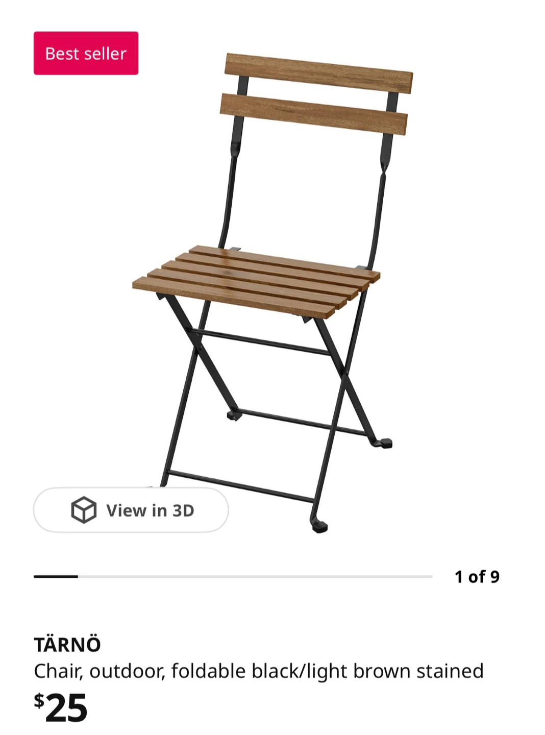 IKEA TÄRNÖ Outdoor Folding Table + 2 Chairs - photo 3