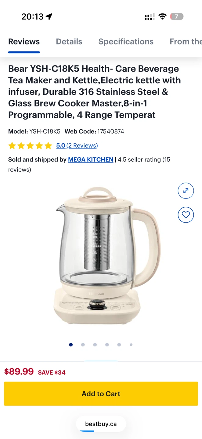 Bear Electric Kettle & Tea Maker YSH-C18K5 - photo 2