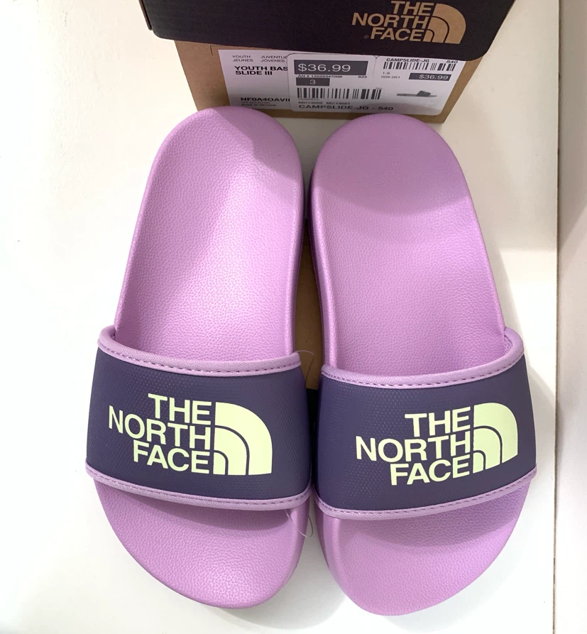 The North Face Kids Slide Sandals Size 2 Base Camp III NEW