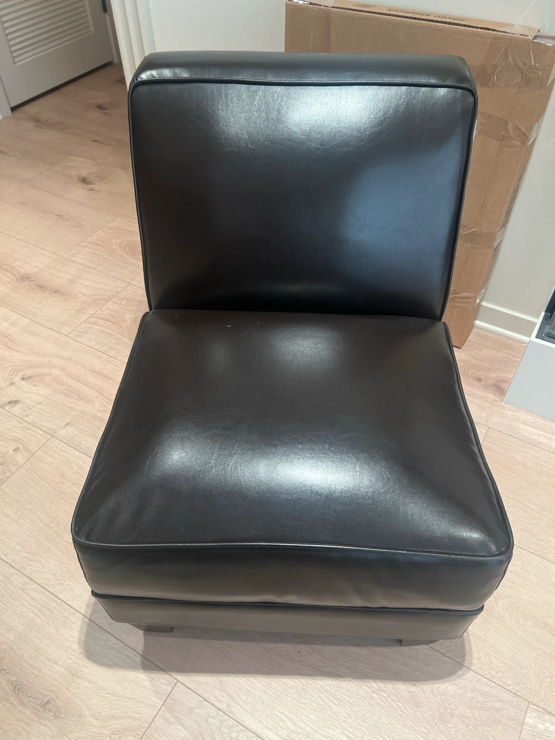 Pair of Ave Six Milan Chairs, Espresso Bonded Leather - photo 4