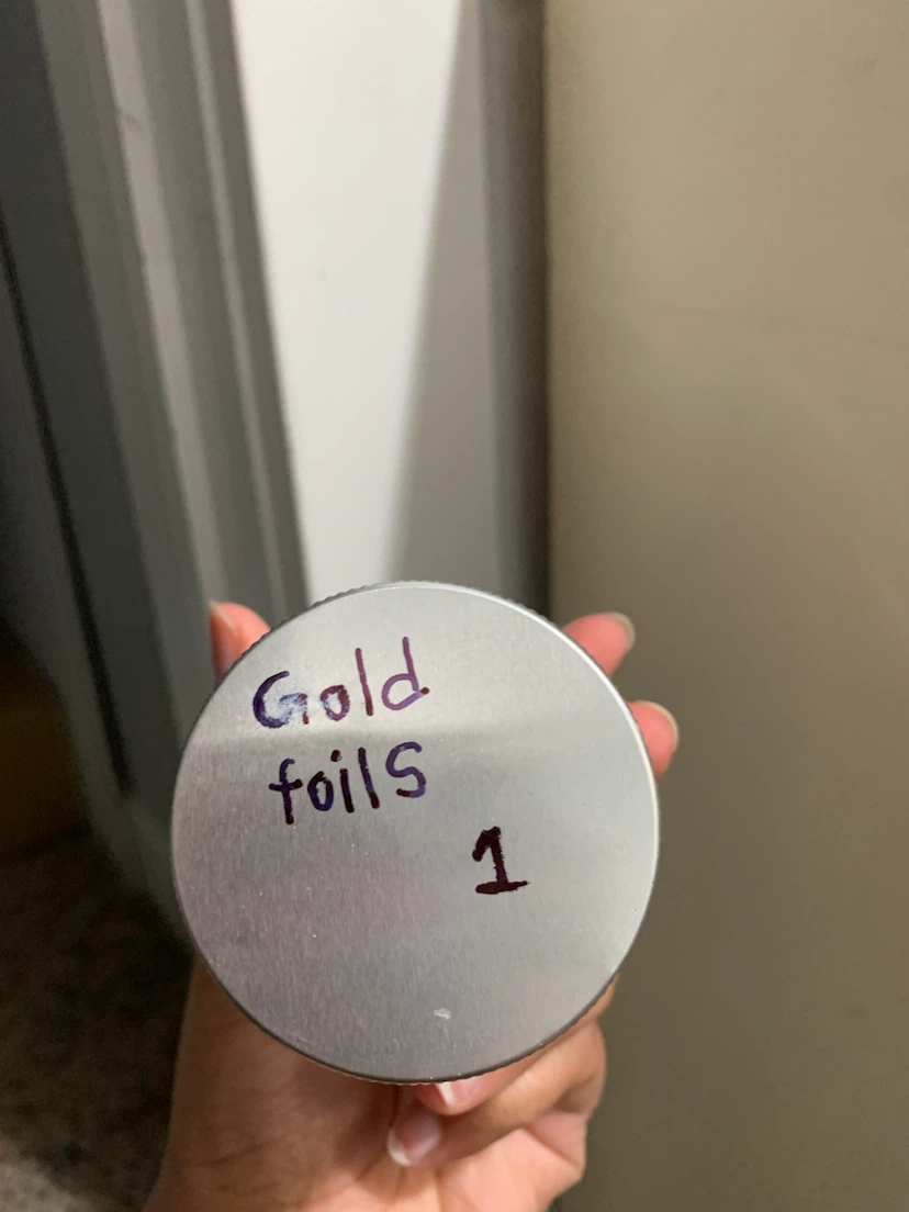 Golden foil in a jar - photo 2