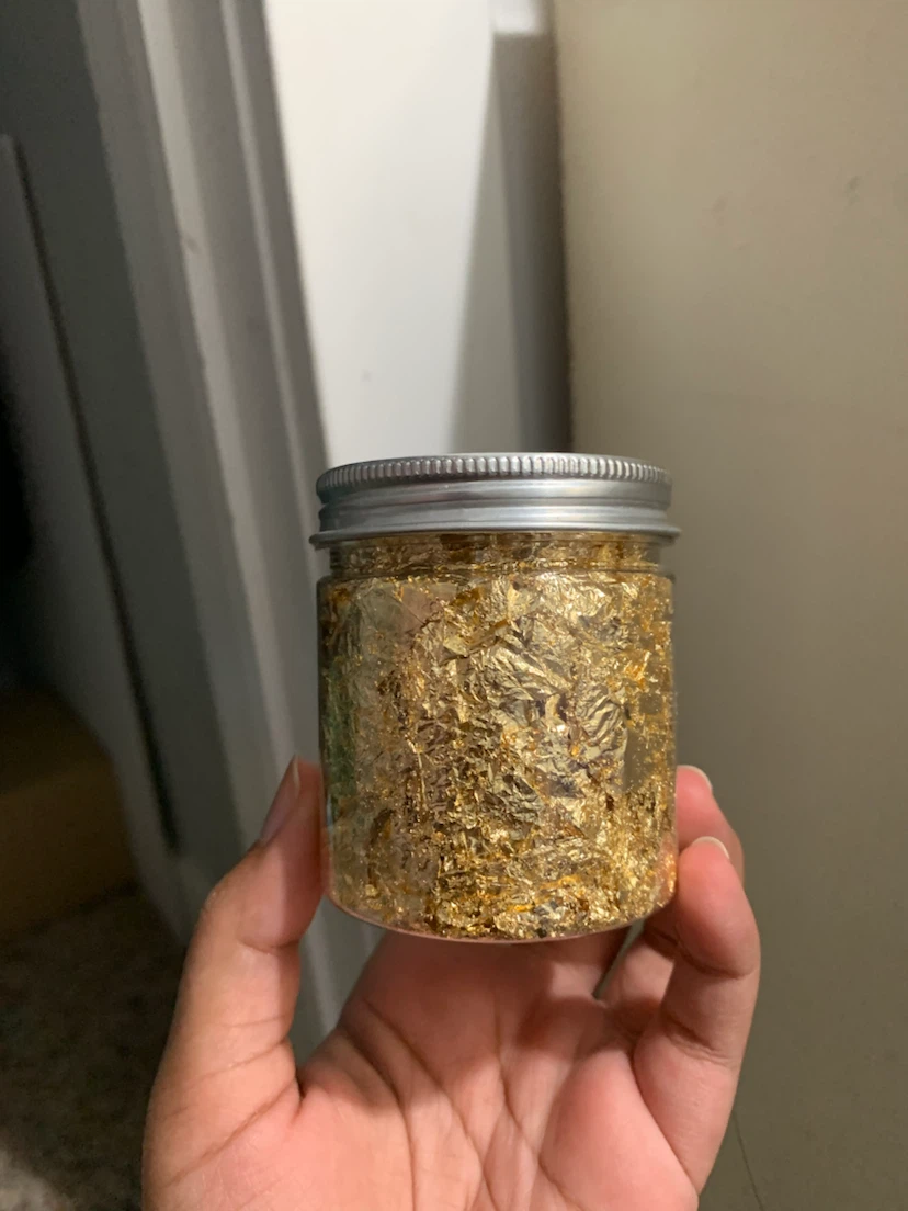 Golden foil in a jar - photo 4