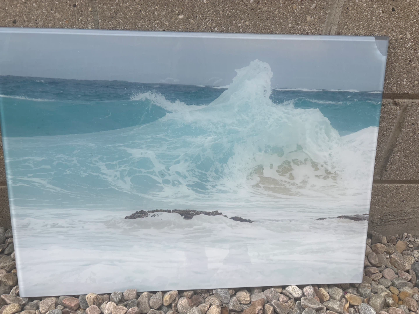 Ocean wave on acrylic print