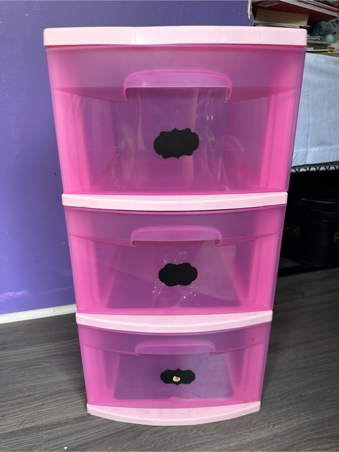 Pink 3-Drawer Organizer