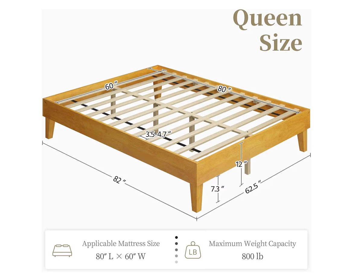 Queen Size Wooden Bed Frame - photo 2